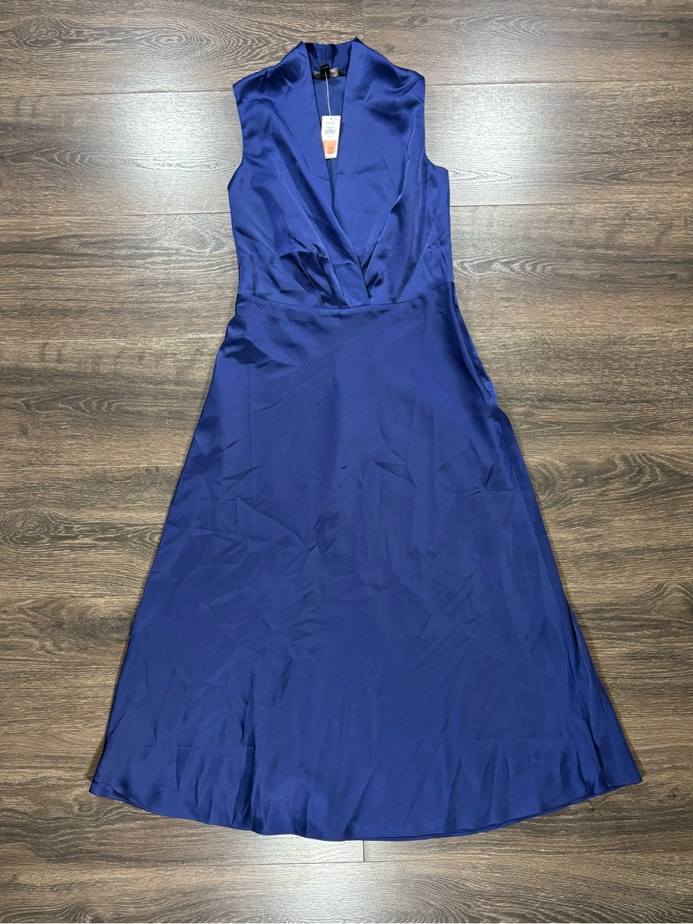 Banana Republic Sleeveless V-Neck Dress in Blue Size 0 - Elegant Eveningwear